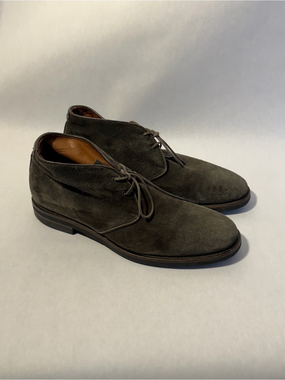 Aquatalia Men's Suede Chukka Boots in Olive